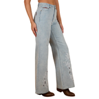 Ringers Western Womens April High Rise Wide Leg Jeans (225061RW) Vintage Light Blue