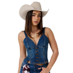 Ringers Western Womens Asher Bustier Top (225151RW)  Classic Blue