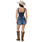 Ringers Western Womens Asher Bustier Top (225151RW)  Classic Blue