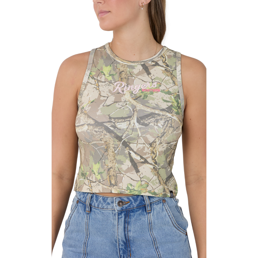 Ringers Western Womens Backcountry Ribbed Tank  (225268RW)  Camo