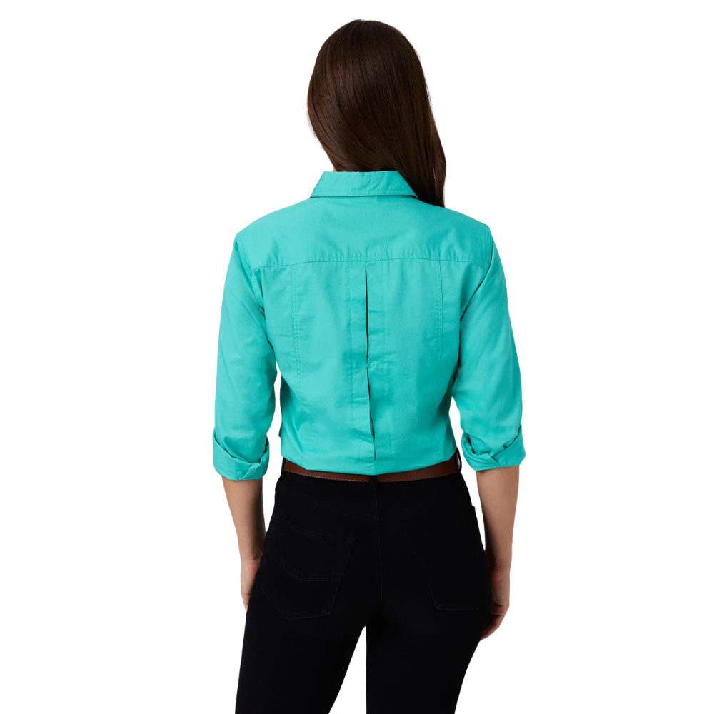 Ringers Western Womens Burdekin River Semi Fitted Full Button L/S Work Shirt (225139RW) Mint