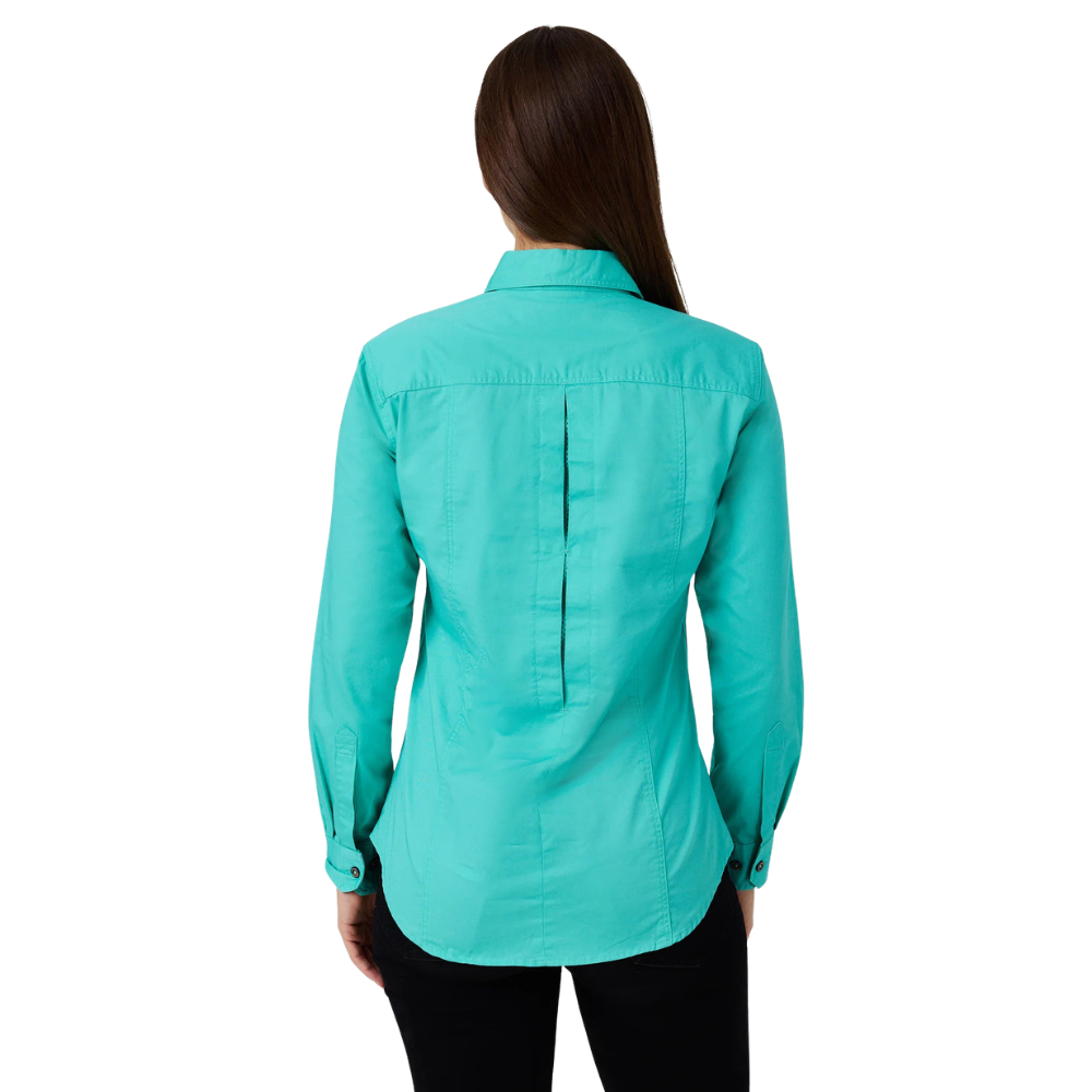 Ringers Western Womens Burdekin River Semi Fitted Full Button L/S Work Shirt (225139RW) Mint