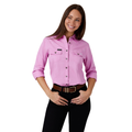 Ringers Western Womens Burdekin River Semi Fitted Full Button L/S Work Shirt (225139RW) Pastel Pink