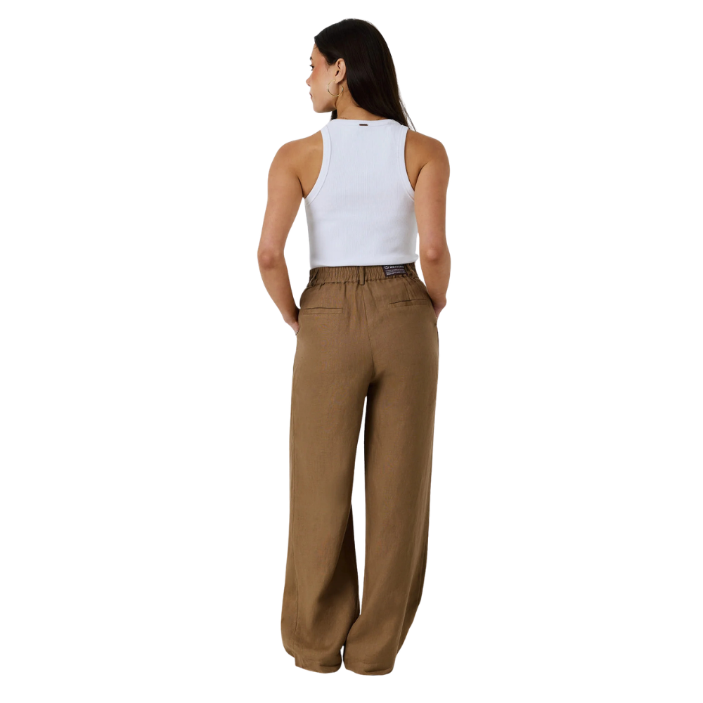 Ringers Western Womens Carly Linen Tailored Pants (225184RW)  Caramel