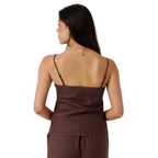 Ringers Western Womens Carmen Bias Cut Linen Cami Top (225177RW)  Chocolate