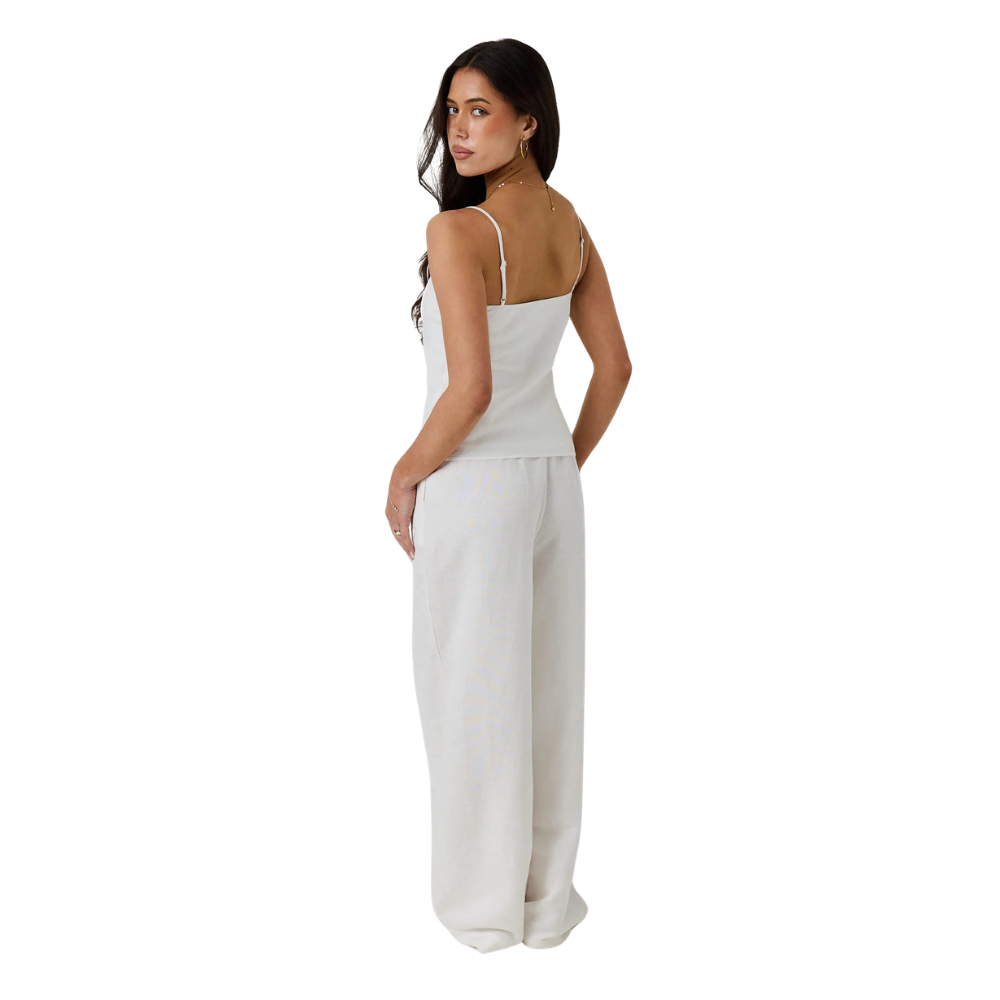 Ringers Western Womens Carmen Bias Cut Linen Cami Top (225177RW)  White