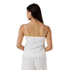 Ringers Western Womens Carmen Bias Cut Linen Cami Top (225177RW)  White
