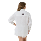 Ringers Western Womens Celine Oversized L/S Linen Shirt (225185RW)  White