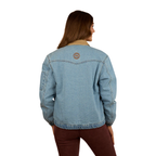 Ringers Western Womens Charley Western Bomber Jacket (225049RW) Light Wash Blue