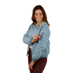 Ringers Western Womens Charley Western Bomber Jacket (225049RW) Light Wash Blue