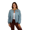 Ringers Western Womens Charley Western Bomber Jacket (225049RW) Light Wash Blue