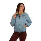 Ringers Western Womens Charley Western Bomber Jacket (225049RW) Light Wash Blue