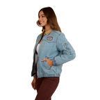 Ringers Western Womens Charley Western Bomber Jacket (225049RW) Light Wash Blue