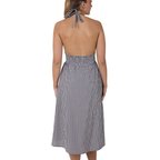 Ringers Western Womens Charmayne Gingham Halter Neck Midi Dress  (225143RW)  Chocolate/White