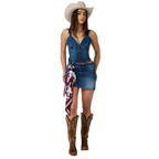 Ringers Western Womens Dani Mini Skirt (225162RW)  Classic Blue