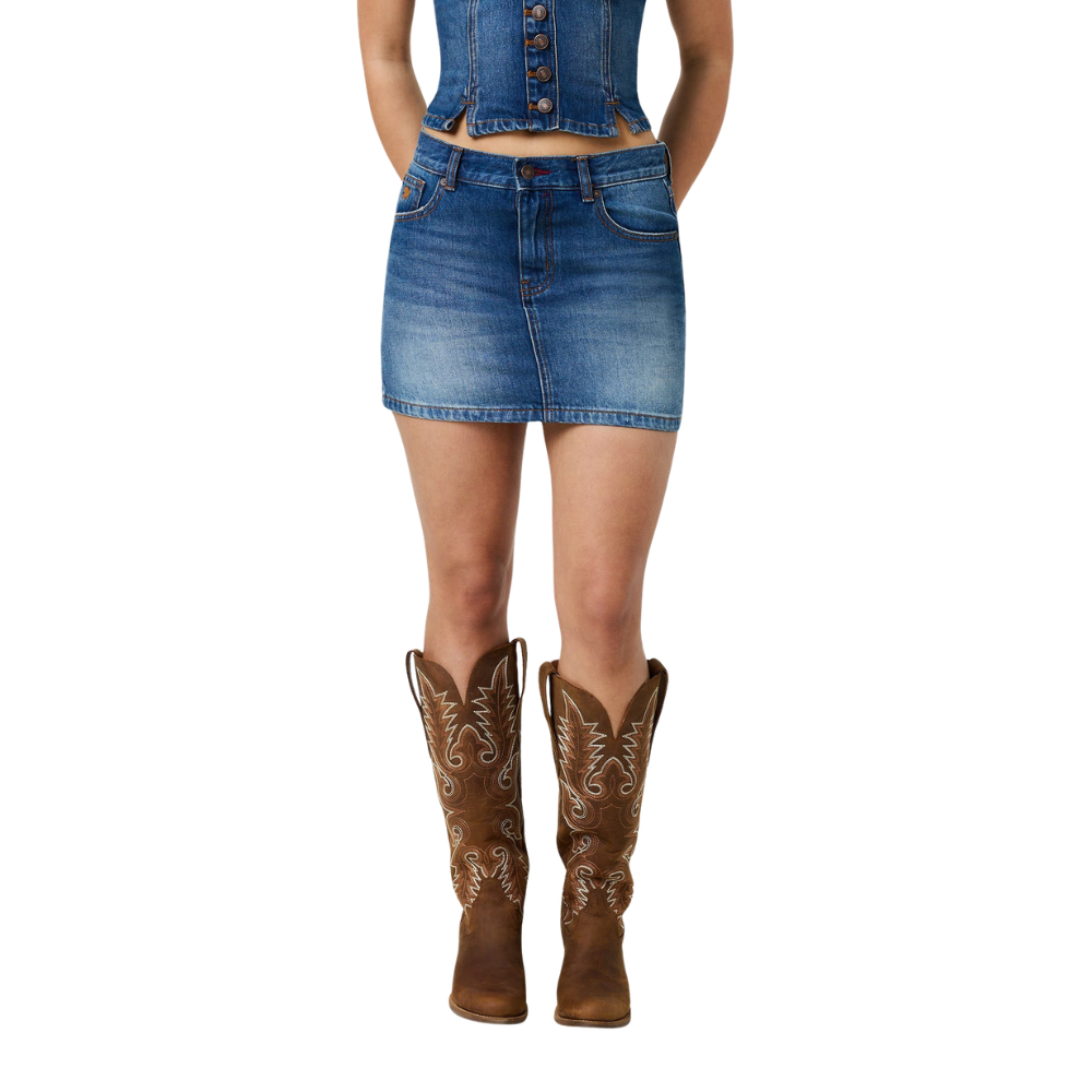 Ringers Western Womens Dani Mini Skirt (225162RW)  Classic Blue