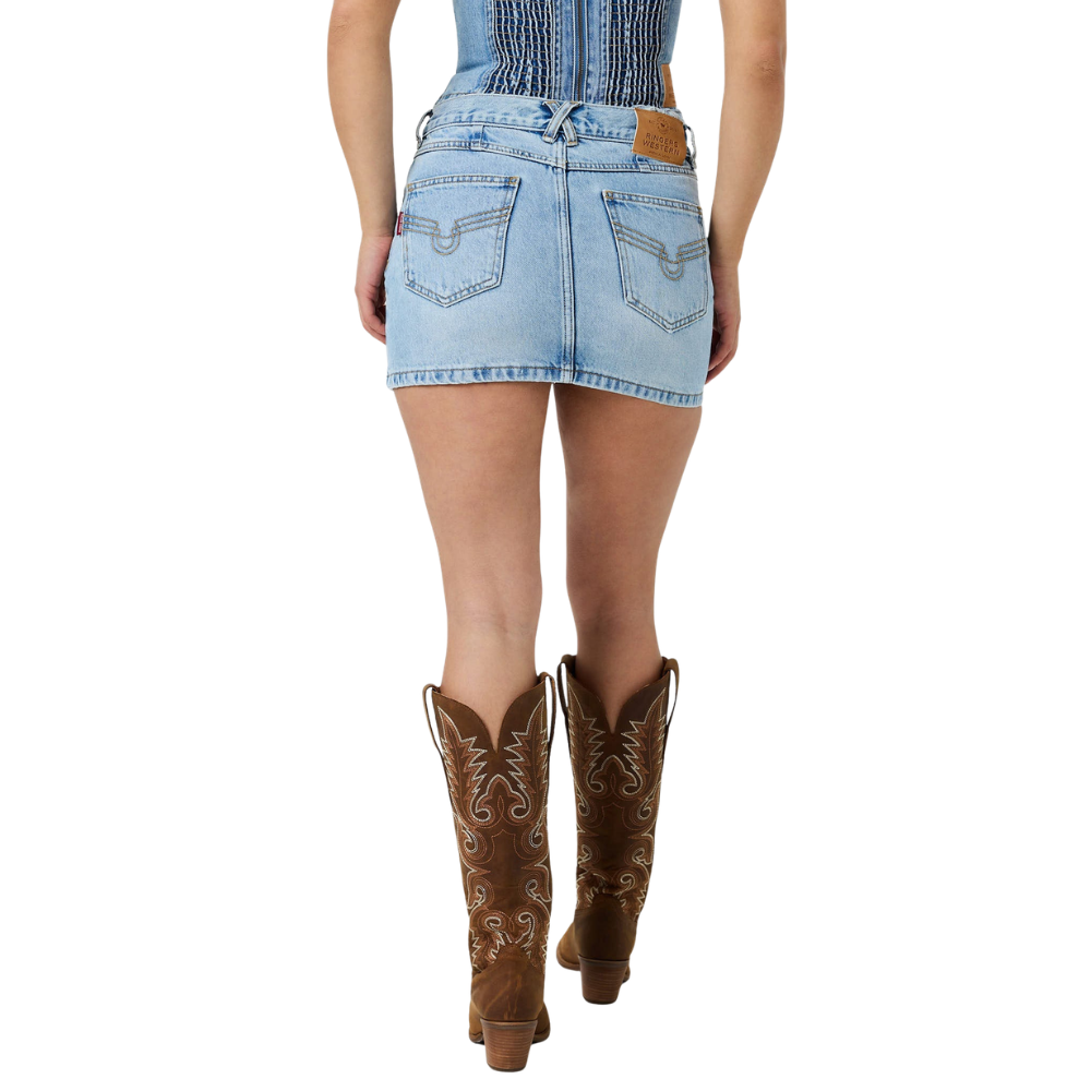 Ringers Western Womens Dani Mini Skirt (225162RW)  Vintage Light Blue