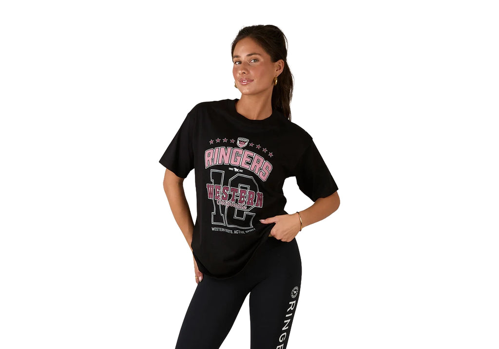Ringers Western Womens Division Oversized S/S Sport Tee (225018RW) Black