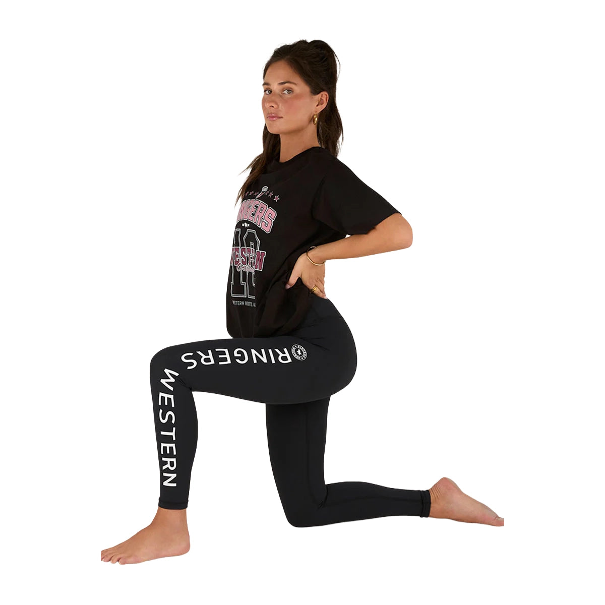 Ringers Western Womens Division Oversized S/S Sport Tee (225018RW) Black
