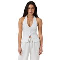 Ringers Western Womens Fallon Linen Halter Top (225178RW)  White