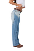 Ringers Western Womens Francesca High Rise Bootleg Jeans (224103RW) Vintage Light Blue/Dark Mid Blue