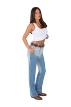 Ringers Western Womens Francesca High Rise Bootleg Jeans (224103RW) Vintage Light Blue/Dark Mid Blue