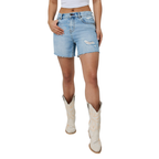 Ringers Western Womens Hailey Mid Rise Classic Shorts (225161RW)  Vintage Light Blue