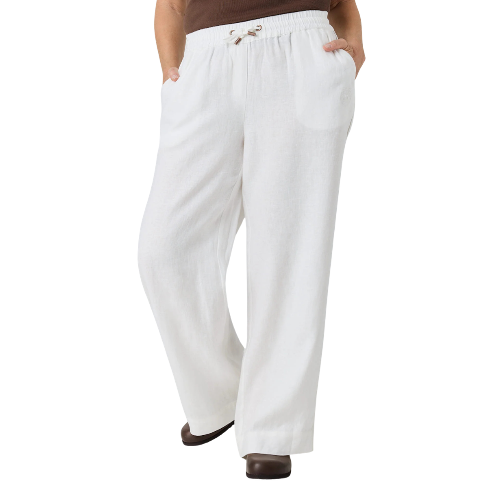Ringers Western Womens Hattie Linen Drawstring Pants (225180RW)  White