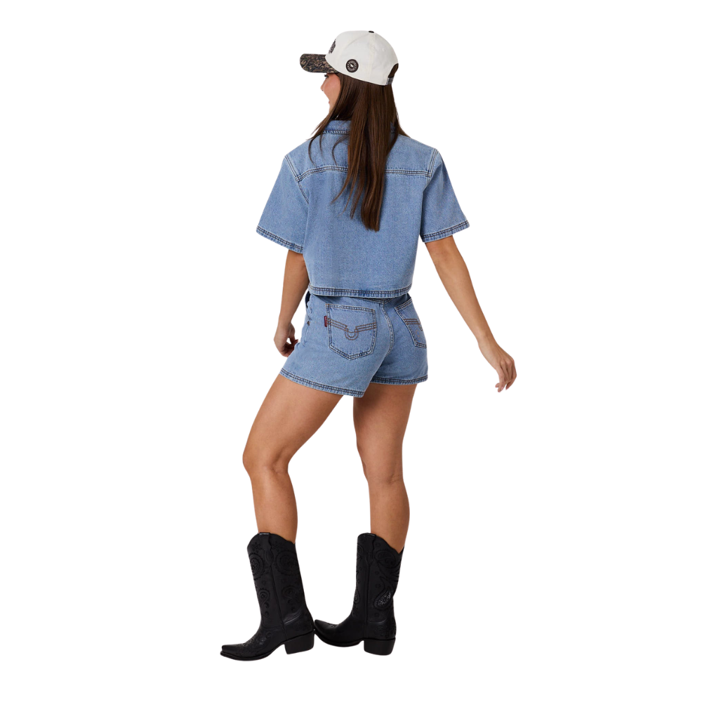 Ringers Western Womens Iris Outback Denim Shorts (225228RW) Light Blue