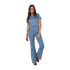 Ringers Western Womens Jazmine Bootleg Jumpsuit (225107RW)  Light Blue