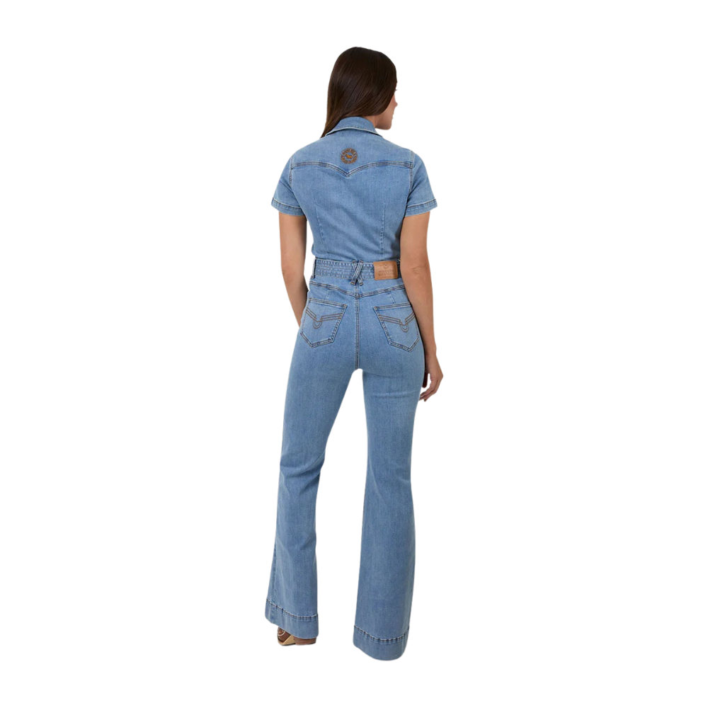 Ringers Western Womens Jazmine Bootleg Jumpsuit (225107RW)  Light Blue