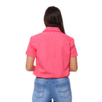 Ringers Western Womens Jules Half Button S/S Work Shirt (220210420) Melon