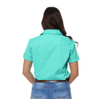 Ringers Western Womens Jules Half Button S/S Work Shirt (220210420) Mint