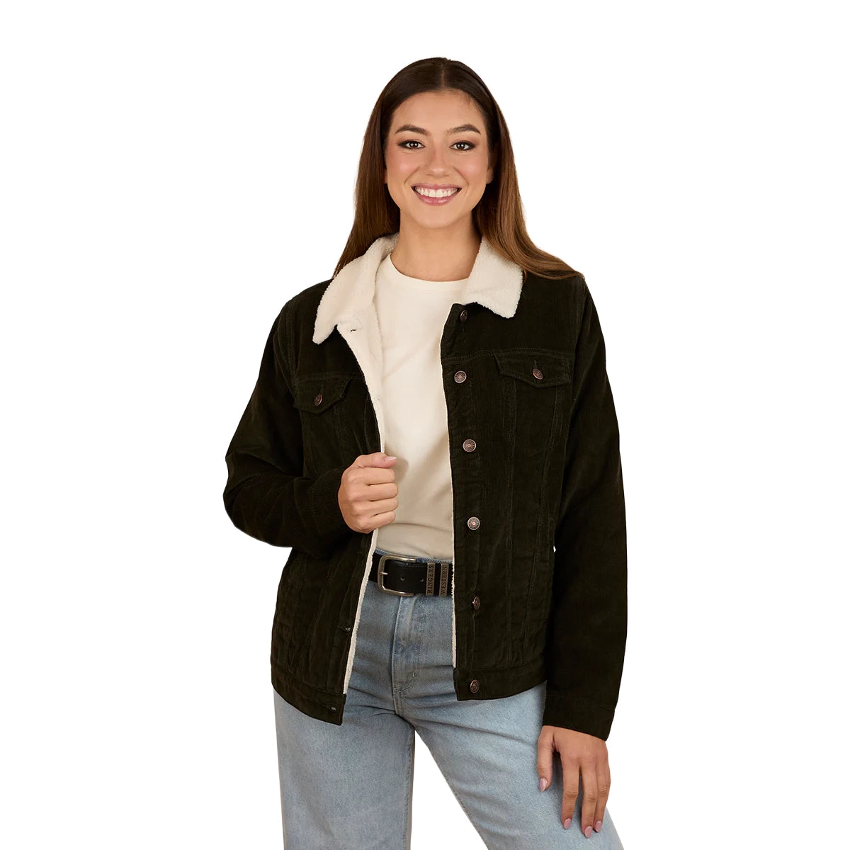 Ringers Western Womens Killawarra Corduroy Jacket (220211801) Olive Front