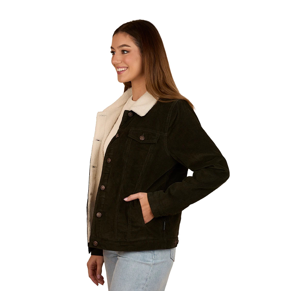 Ringers Western Womens Killawarra Corduroy Jacket (220211801) Olive 3-4
