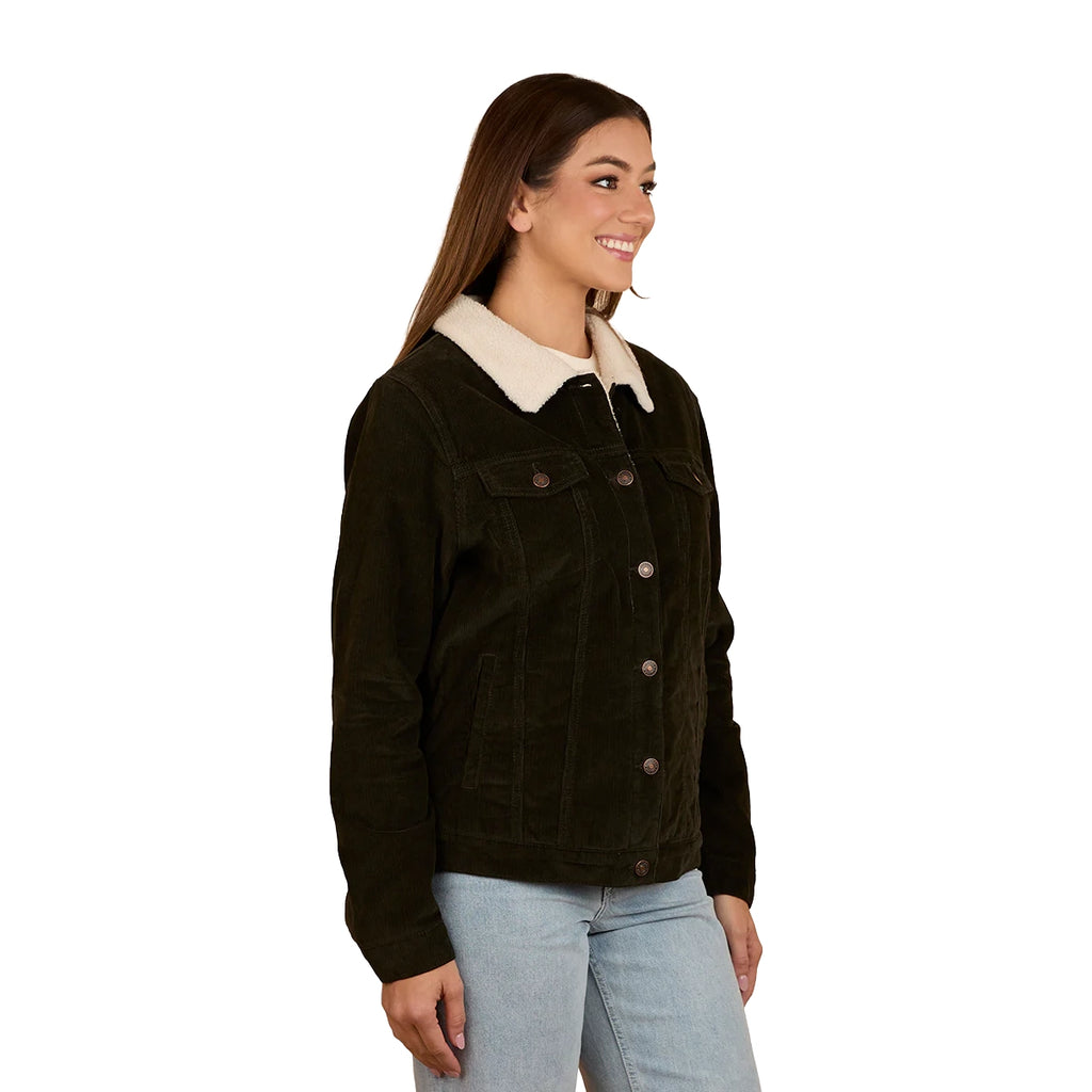Ringers Western Womens Killawarra Corduroy Jacket (220211801) Olive 3-4 R