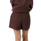 Ringers Western Womens Kinsley Linen Drawstring Shorts (225179RW) Chocolate