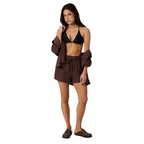 Ringers Western Womens Kinsley Linen Drawstring Shorts (225179RW) Chocolate