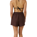 Ringers Western Womens Kinsley Linen Drawstring Shorts (225179RW) Chocolate