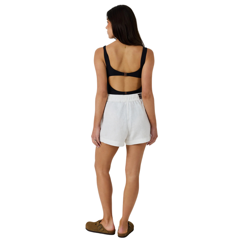 Ringers Western Womens Kinsley Linen Drawstring Shorts (225179RW)  White