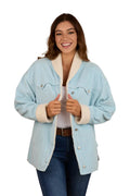 Ringers Western Womens Lacey Sherpa Jacket (223031RW) Ice Blue