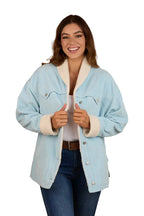 Ringers Western Womens Lacey Sherpa Jacket (223031RW) Ice Blue