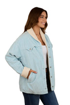 Ringers Western Womens Lacey Sherpa Jacket (223031RW) Ice Blue