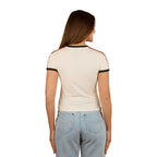 Ringers Western Womens Mae Ringer S/S Tee (225060RW) Off White/Orange