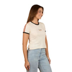 Ringers Western Womens Mae Ringer S/S Tee (225060RW) Off White/Orange