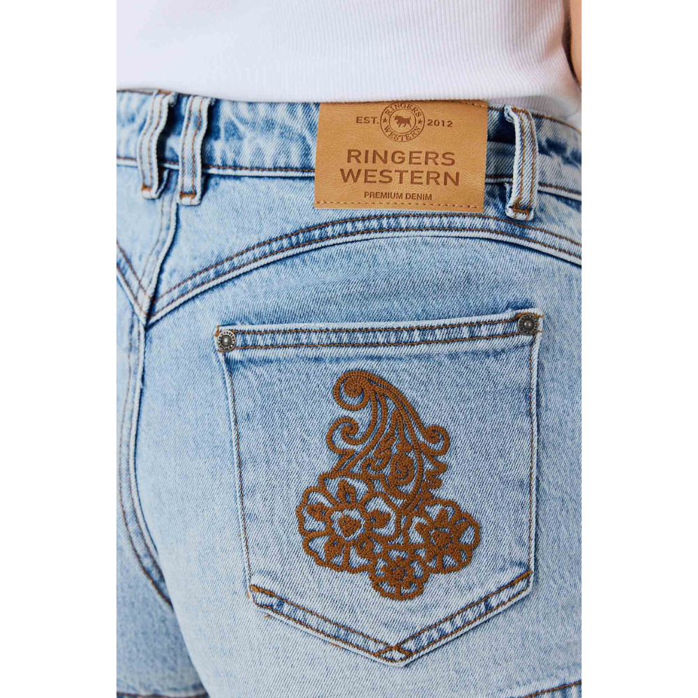 Ringers Western Womens Minxy Denim Micro Shorts (225252RW)  Vintage Light Blue