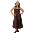 Ringers Western Womens Montanna Linen Midi Dress (225262RW)  Chocolate