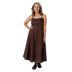Ringers Western Womens Montanna Linen Midi Dress (225262RW)  Chocolate