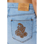 Ringers Western Womens Once a Cowgirl Mini Skirt (225253RW)  Vintage Light Blue