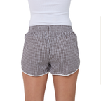Ringers Western Womens One Buck Gingham Shorts (225191RW)  Chocolate/White